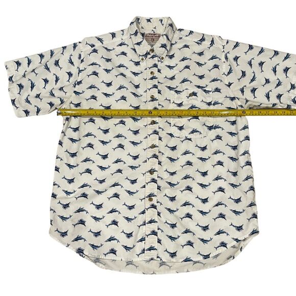 Wrangler Rugged Wear Men’s Short-Sleeve Button-Down – Sailfish Print – Size XL - Picture 6 of 8